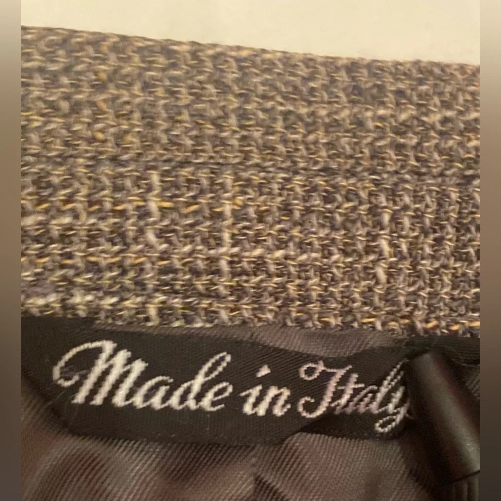 Pronto Uomo Calvino Vitale Men's Dress Jacket Made in Italy Wool‎ Cotton Size 43